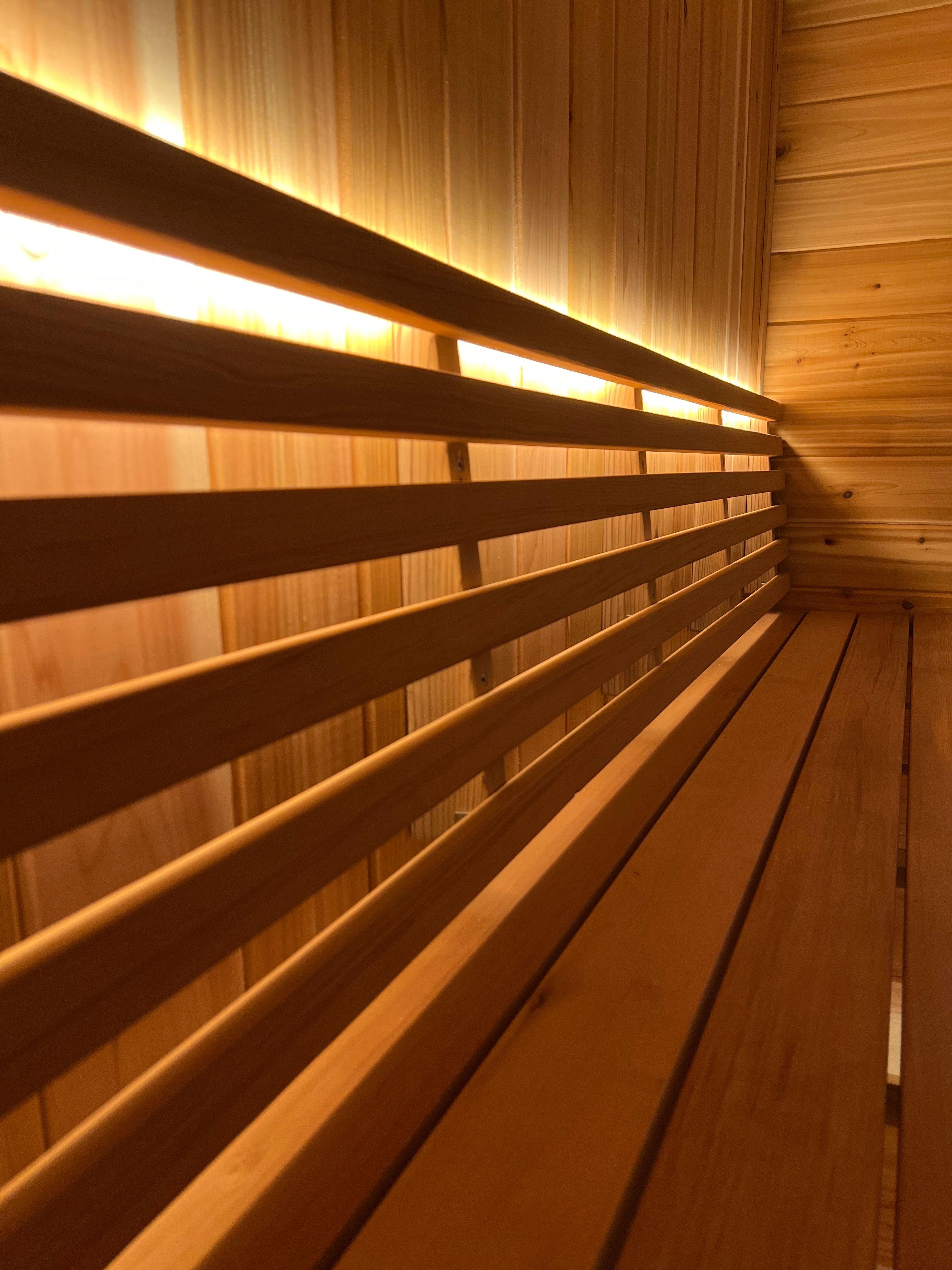 Custom Sauna Interior Bench
